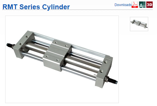 AIRTAC RMT SERIES CATALOG RODLESS MAGNETIC CYLINDER (W/GUIDE)